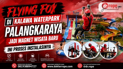 Flying Fox di Kalawa Waterpark