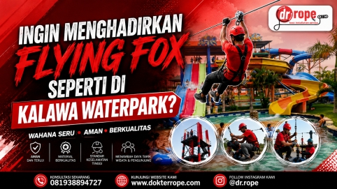 Flying Fox di Kalawa Waterpark